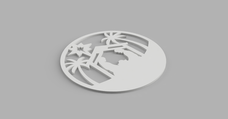 CHRISTMAS SCENE FOR WALL AND TREE 3D Print 506384