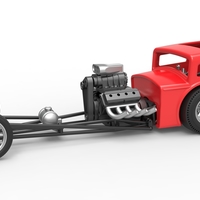 Small Front engine old school dragster with shell Scale 1:25 3D Printing 506544