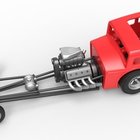 Front engine old school dragster with shell Scale 1:25 - Thumbnail 3