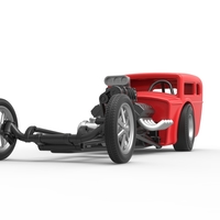 Front engine old school dragster with shell Scale 1:25 - Thumbnail 5