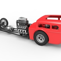 Front engine old school dragster with shell Scale 1:25 - Thumbnail 11