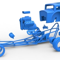 Front engine old school dragster with shell Scale 1:25 - Thumbnail 15