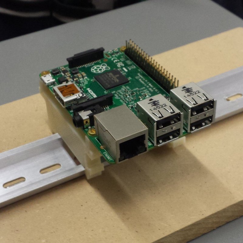 Raspberry Pi B+ / Raspberry Pi 2 DIN Rail Mount 