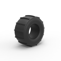 Diecast dirt dragster rear tire 11 Scale 1:25 - Thumbnail 2