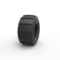 Diecast dirt dragster rear tire 11 Scale 1:25 - Thumbnail 3