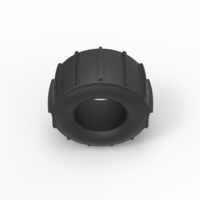 Diecast dirt dragster rear tire 11 Scale 1:25 - Thumbnail 6