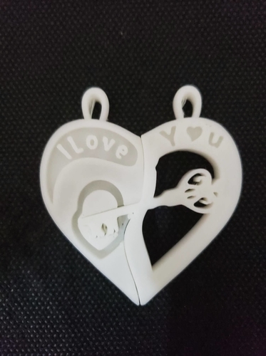 heart key chain 3D Print 506738