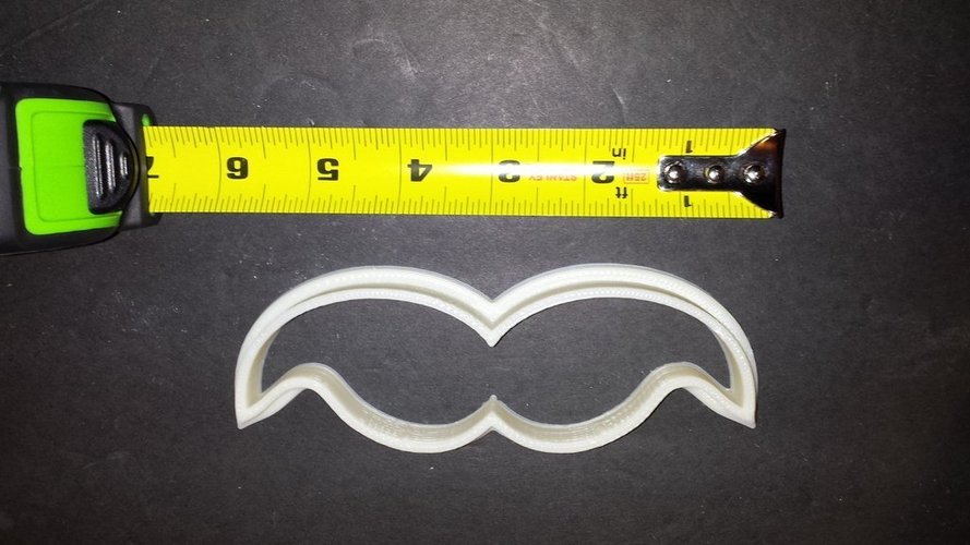 Mustache Cookie Cutter 3D Print 50699