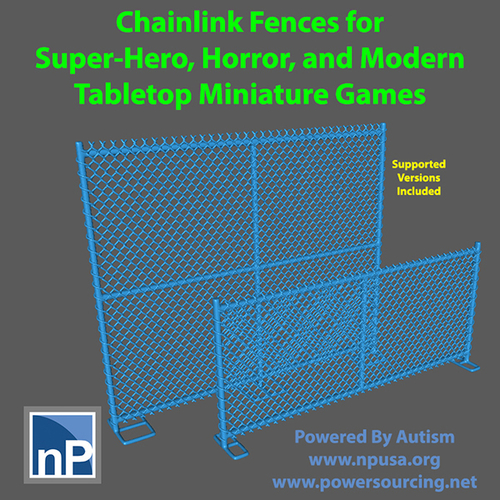 Modern Chain-Link Fence 3D Print 507008