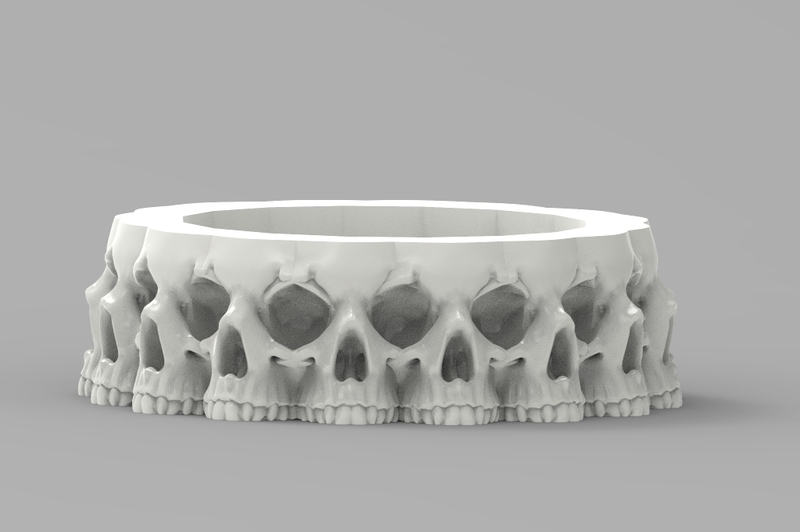 Skull planter
