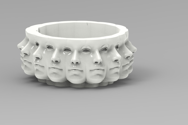 Polyface planter 