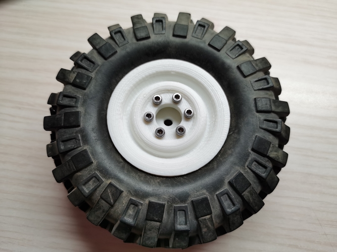 1/10 RC 攀爬/穿越车用轮毂 Wheel Hub 3D Print 507032