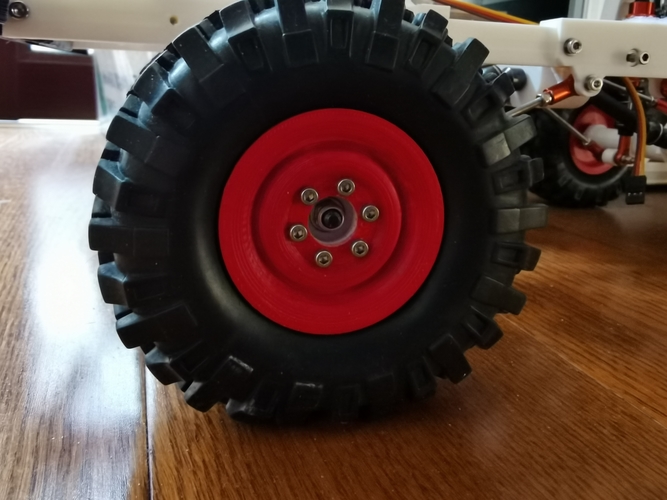 1/10 RC 攀爬/穿越车用轮毂 Wheel Hub 3D Print 507034