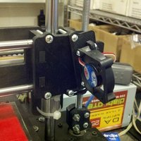 Small Printrbot Plus Pivoting Fan Mount 3D Printing 50710