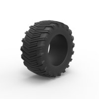 Diecast pulling tractor rear tire 12 Scale 1:25 - Thumbnail 2