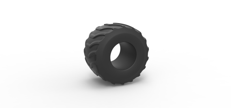 Diecast Monster Jam tire 21 Scale 1:25