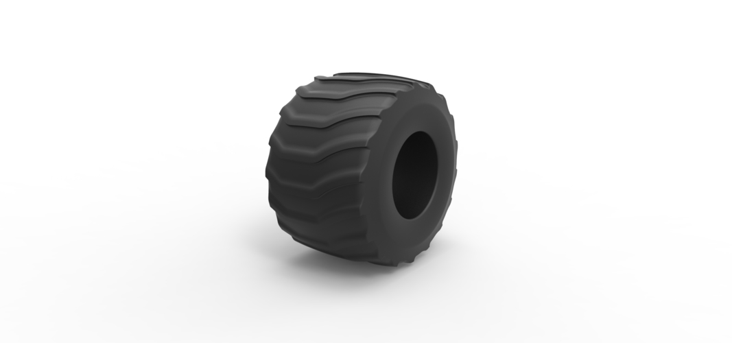 Diecast Monster Jam tire 21 Scale 1:25 3D Print 507129