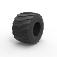Diecast Monster Jam tire 21 Scale 1:25 - Thumbnail 2