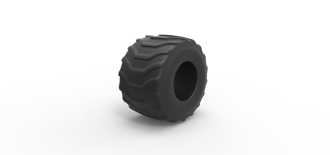 Diecast Monster Jam tire 22 Scale 1:25 3D Print 507137