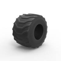 Diecast Monster Jam tire 22 Scale 1:25 - Thumbnail 2