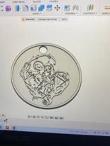 jack and sally key chain  3D Print 507163