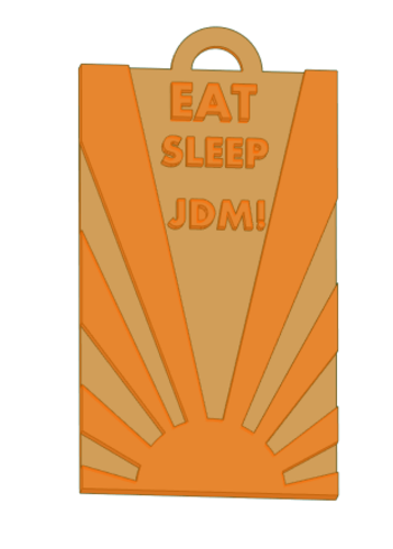 Eat Sleep Jdm Keychain 3D Print 507221