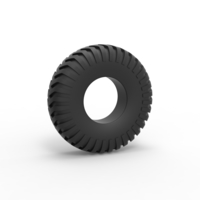 Small Diecast military truck tire 12 Scale 1:25 3D Printing 507234