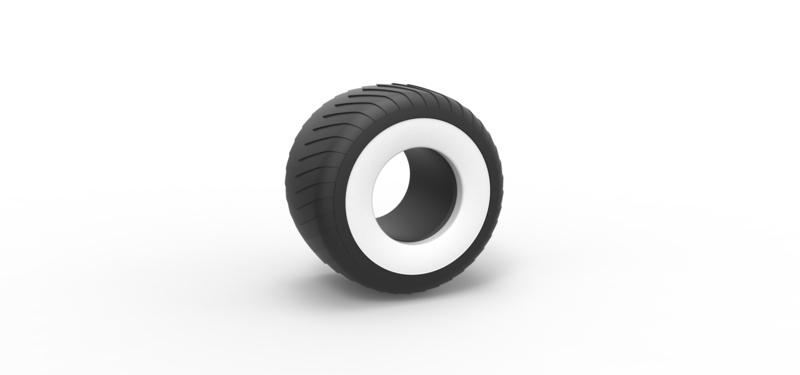 Diecast Monster Jam Whitewall tire Scale 1:25