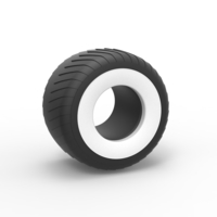 Diecast Monster Jam Whitewall tire Scale 1:25 - Thumbnail 1