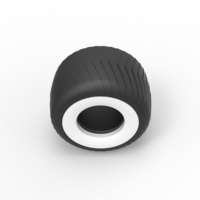 Diecast Monster Jam Whitewall tire Scale 1:25 - Thumbnail 6