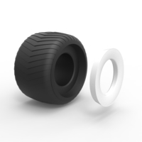 Diecast Monster Jam Whitewall tire Scale 1:25 - Thumbnail 9