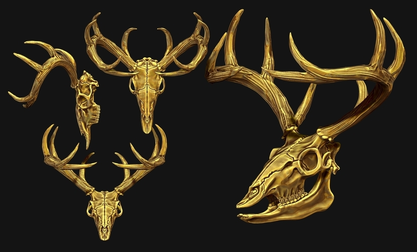 Deer Skull - CNC and 3D print model 3D Print 507259