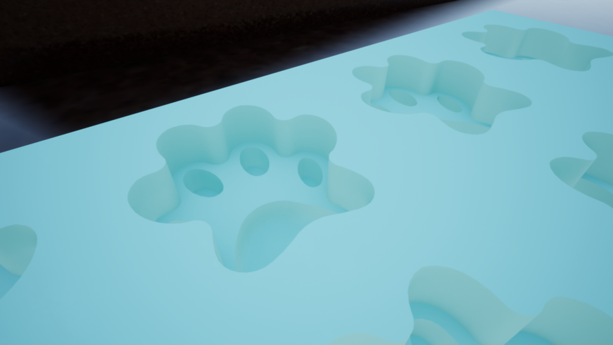 Paw shaped ice form 3D Print 507263