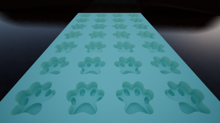 Paw shaped ice form 3D Print 507265