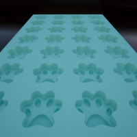 Small Paw shaped ice form 3D Printing 507265