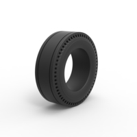 Diecast rear tire of vintage dragster Version 3 Scale 1:25 - Thumbnail 2