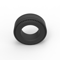 Diecast rear tire of vintage dragster Version 3 Scale 1:25 - Thumbnail 6