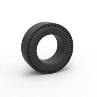 Diecast rear tire of vintage dragster Version 4 Scale 1:25 - Thumbnail 1