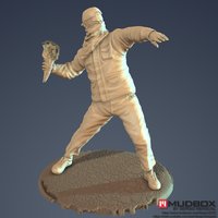 Small Bansky Inspired 4inches tall 3D Printing 50730