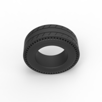 Diecast rear tire of vintage dragster Version 5 Scale 1:25 - Thumbnail 6