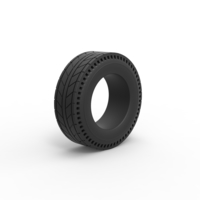 Diecast rear tire of vintage dragster Version 6 Scale 1:25 - Thumbnail 2