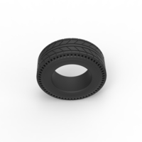 Diecast rear tire of vintage dragster Version 6 Scale 1:25 - Thumbnail 6