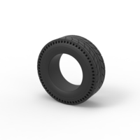 Diecast rear tire of vintage dragster Version 6 Scale 1:25 - Thumbnail 7