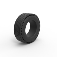 Diecast rear tire of vintage dragster Version 7 Scale 1:25 - Thumbnail 2