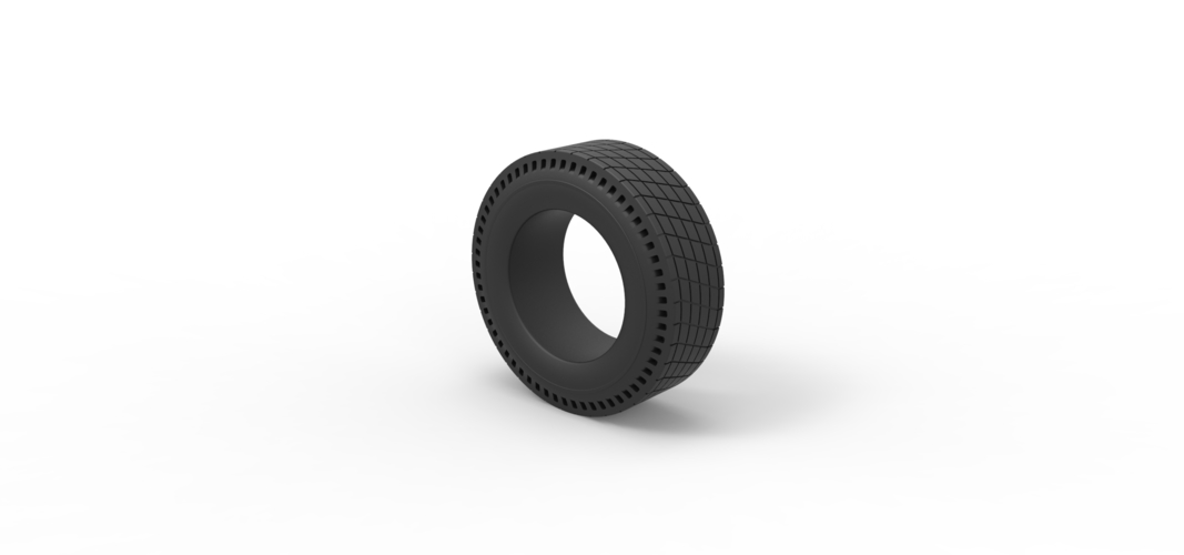 Diecast rear tire of vintage dragster Version 7 Scale 1:25 3D Print 507384