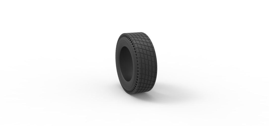Diecast rear tire of vintage dragster Version 7 Scale 1:25 3D Print 507385