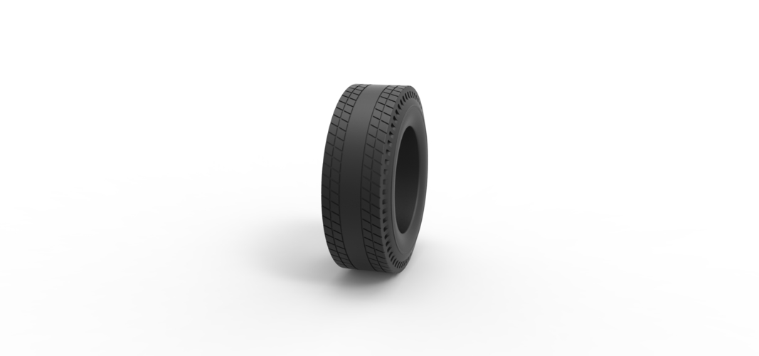 Diecast rear tire of vintage dragster Version 8 Scale 1:25 3D Print 507388