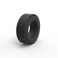 Diecast rear tire of vintage dragster Version 9 Scale 1:25 - Thumbnail 2