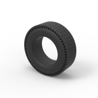 Diecast rear tire of vintage dragster Version 9 Scale 1:25 - Thumbnail 7