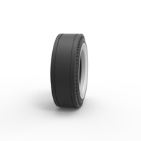 Whitewall rear tire of vintage dragster Version 3 Scale 1:25 - Thumbnail 3
